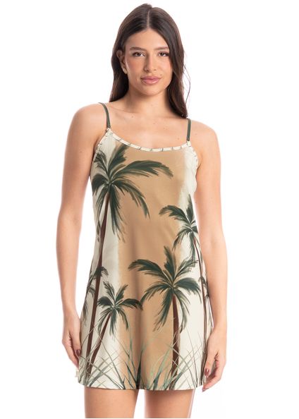 Camisola Feminina Leti Coqueiros Verde - Imagem 1