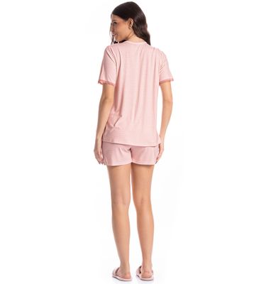 Pijama Americano Feminino Curto Vichy - Imagem 4 - Mobile