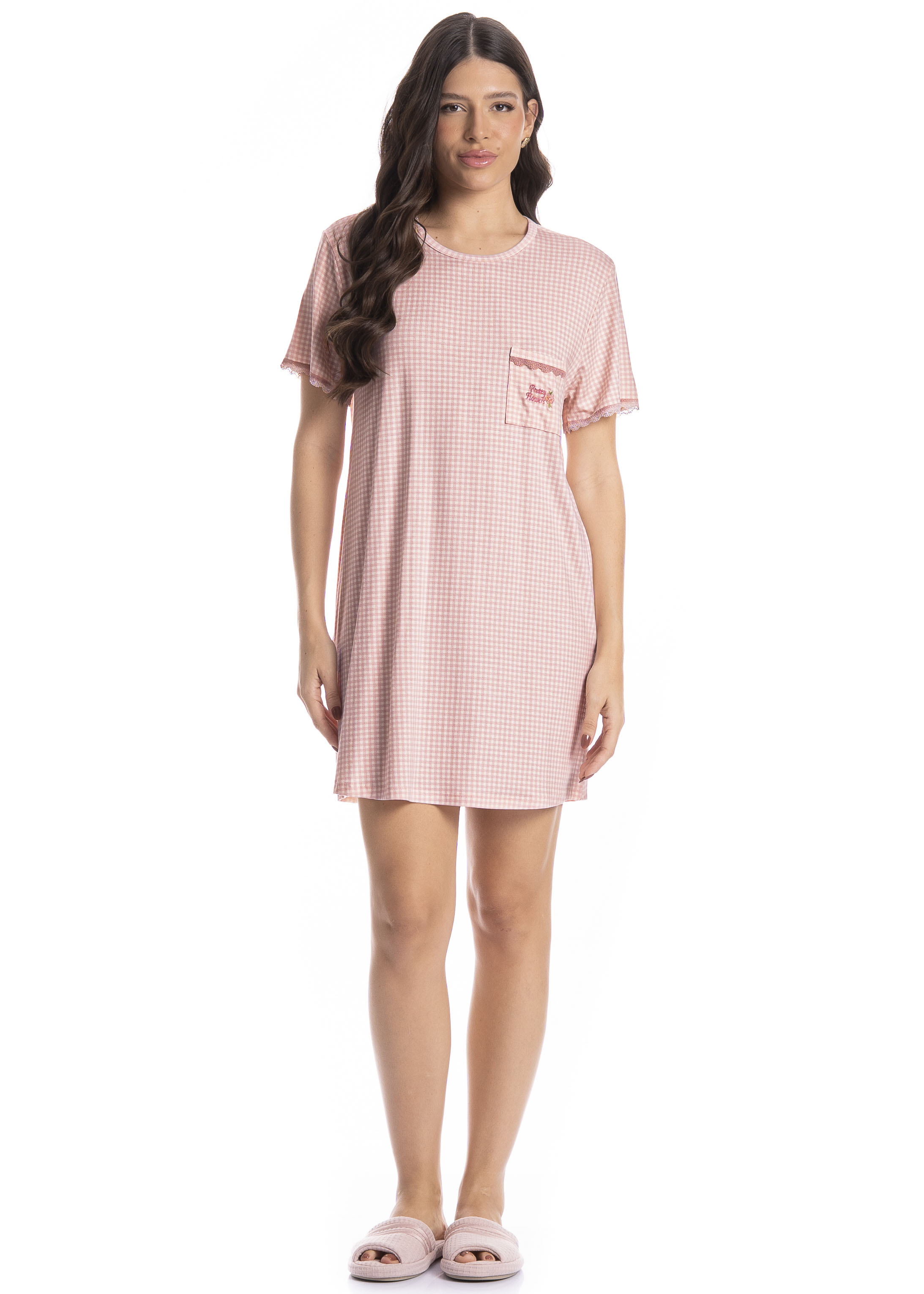 Camisão Feminino Vichy - Imagem 3 - Mobile
