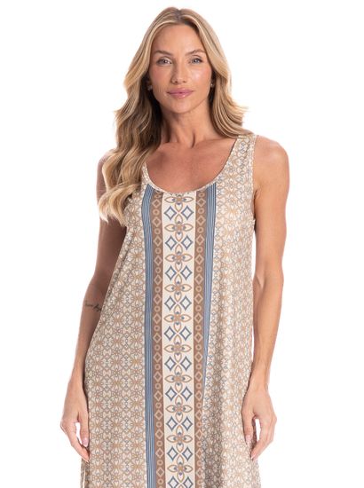 Vestido Feminino Regata Longo Jaque - Imagem 3 - Desktop