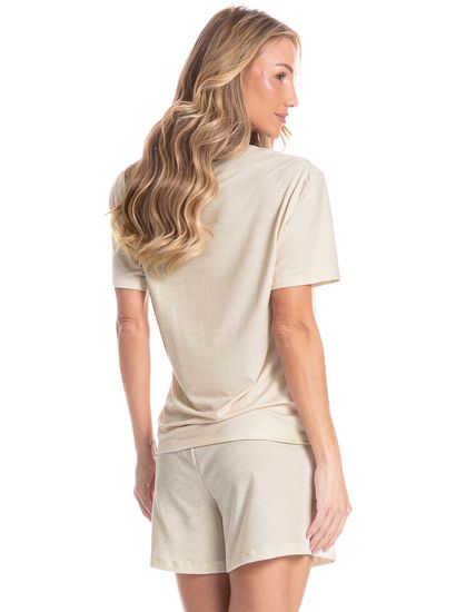 Pijama Feminino Curto Linho - Imagem 2 - Desktop