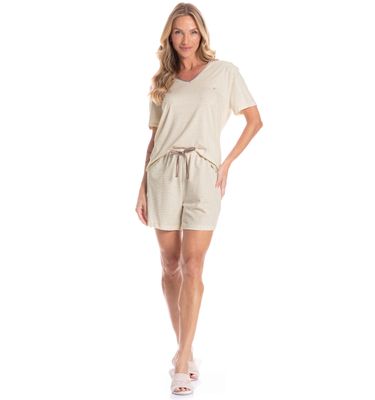 Pijama Feminino Curto Linho - Imagem 3 - Mobile