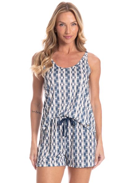 Short Doll Feminino Brisa Azul-marinho - Imagem 1