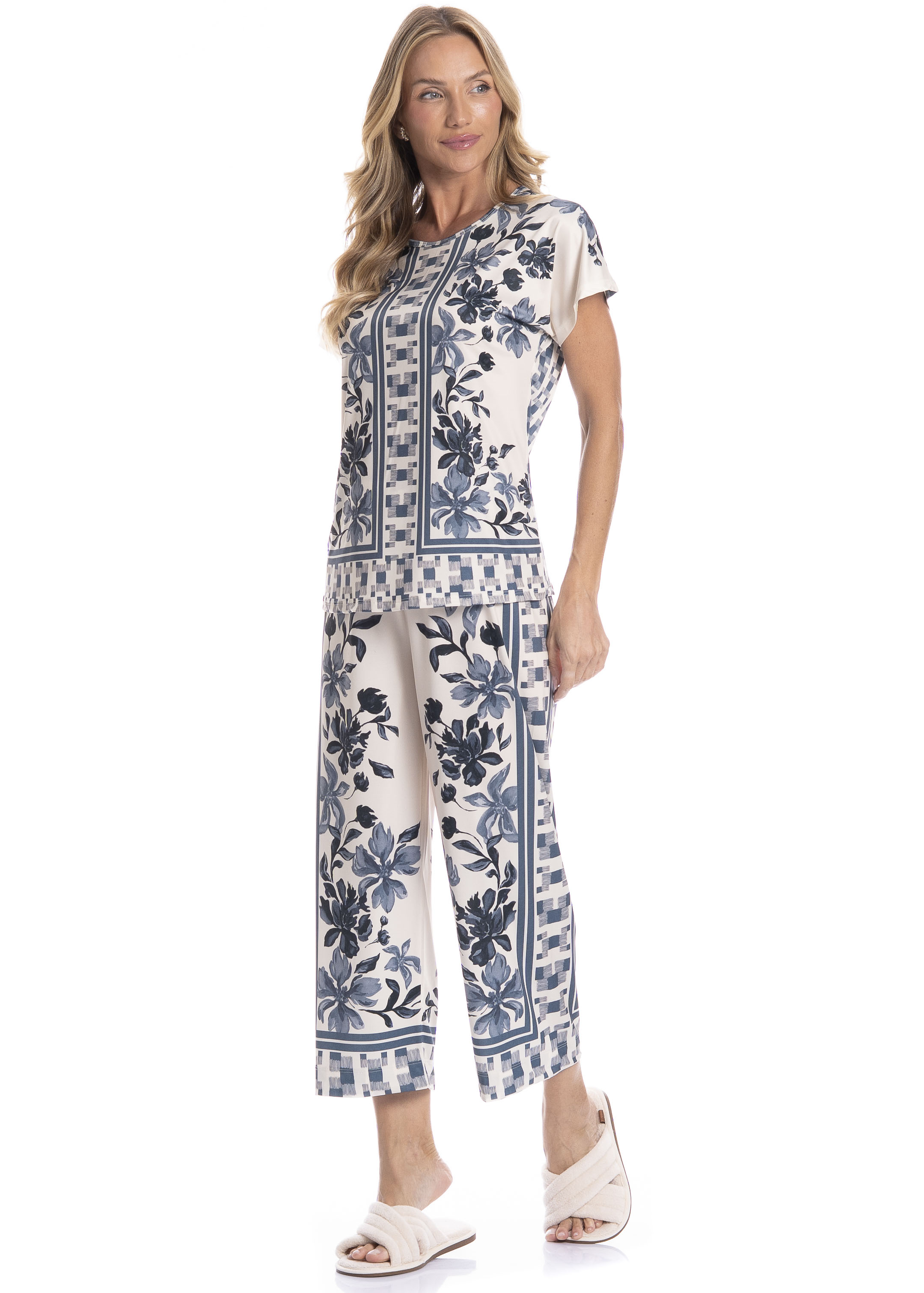 Pijama Feminino Capri Brisa - Imagem 1