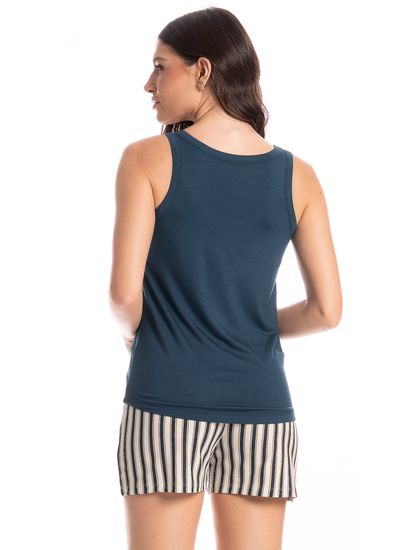 Pijama Feminino Curto Regata Leila - Imagem 2 - Desktop