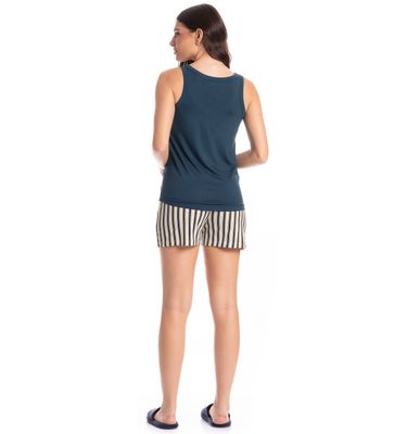 Pijama Feminino Curto Regata Leila - Imagem 4 - Mobile