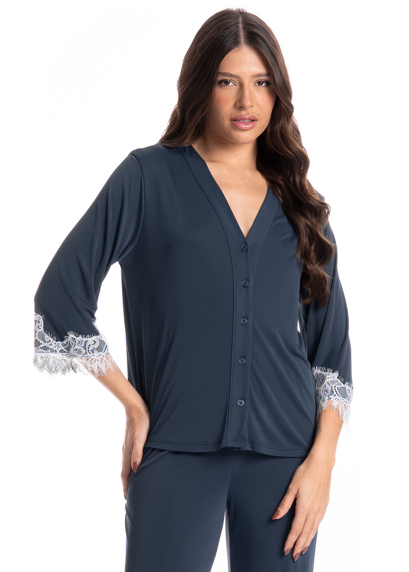 Pijama Americano Feminino Curto Lari - Imagem 3 - Mobile