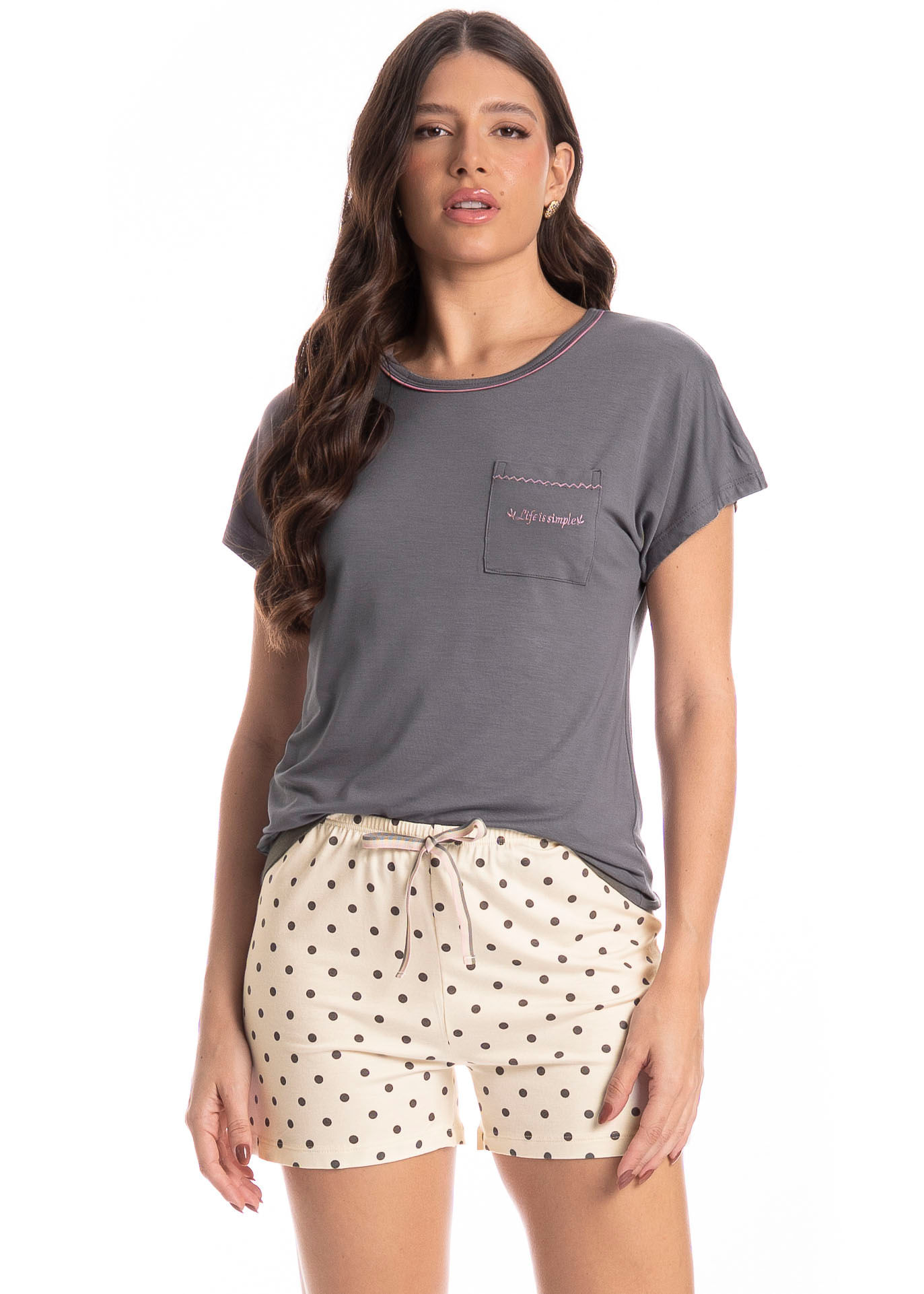 Pijama Feminino Curto Pati - Imagem 1