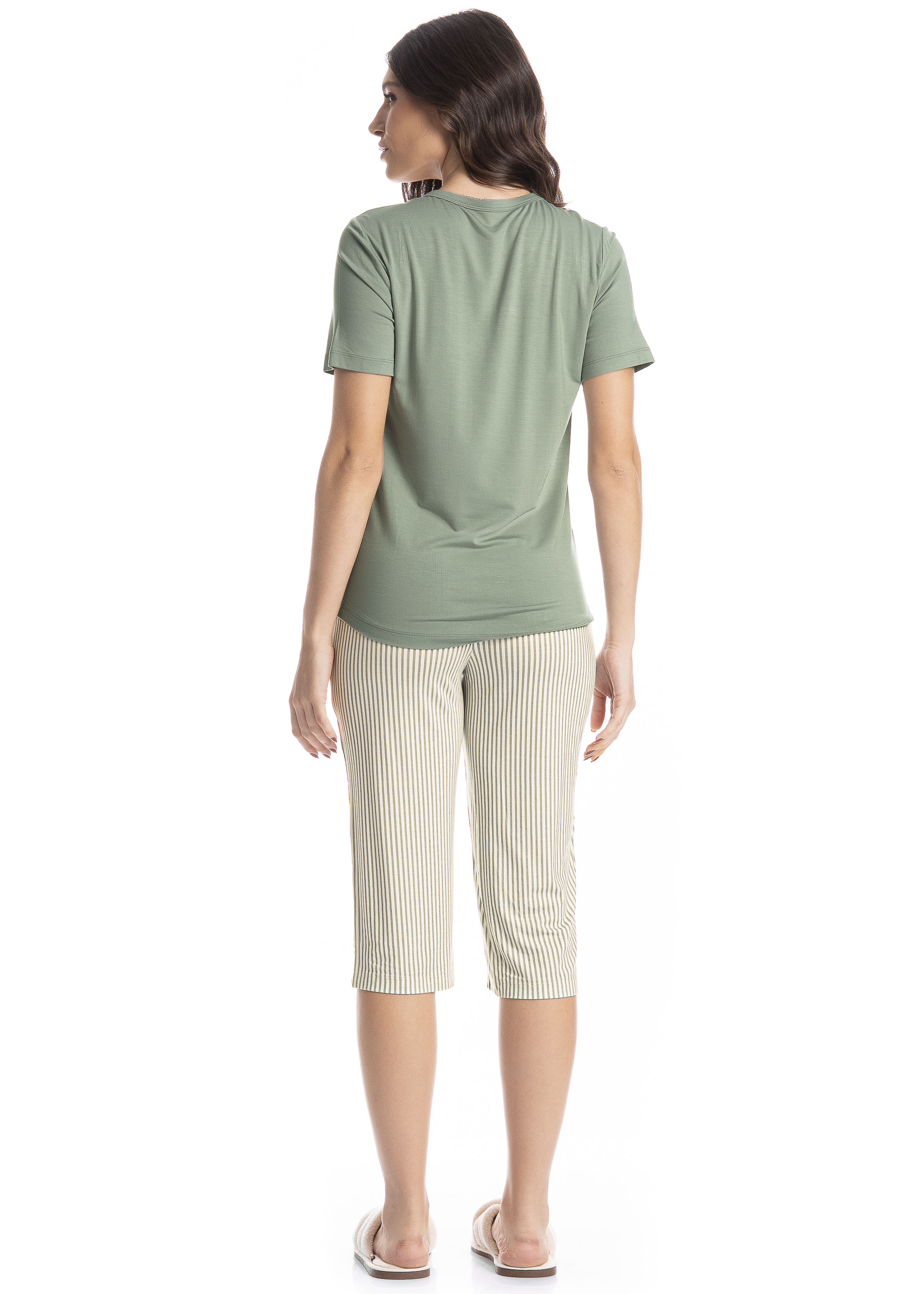 Pijama Feminino Pescador Lola Verde - Imagem 2