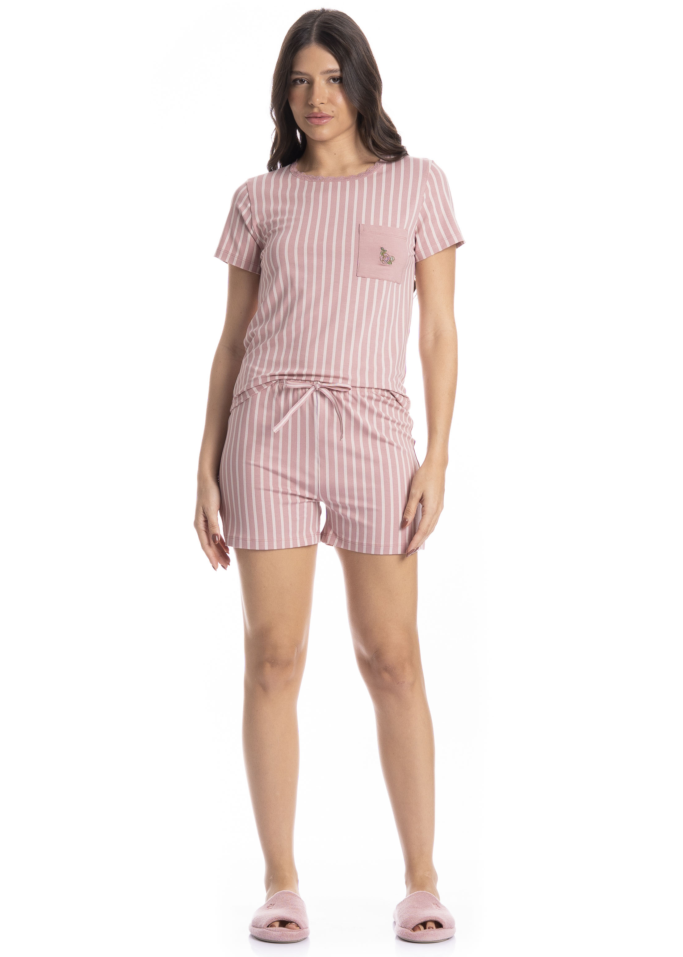 Pijama Feminino Curto Nina - Imagem 3 - Mobile