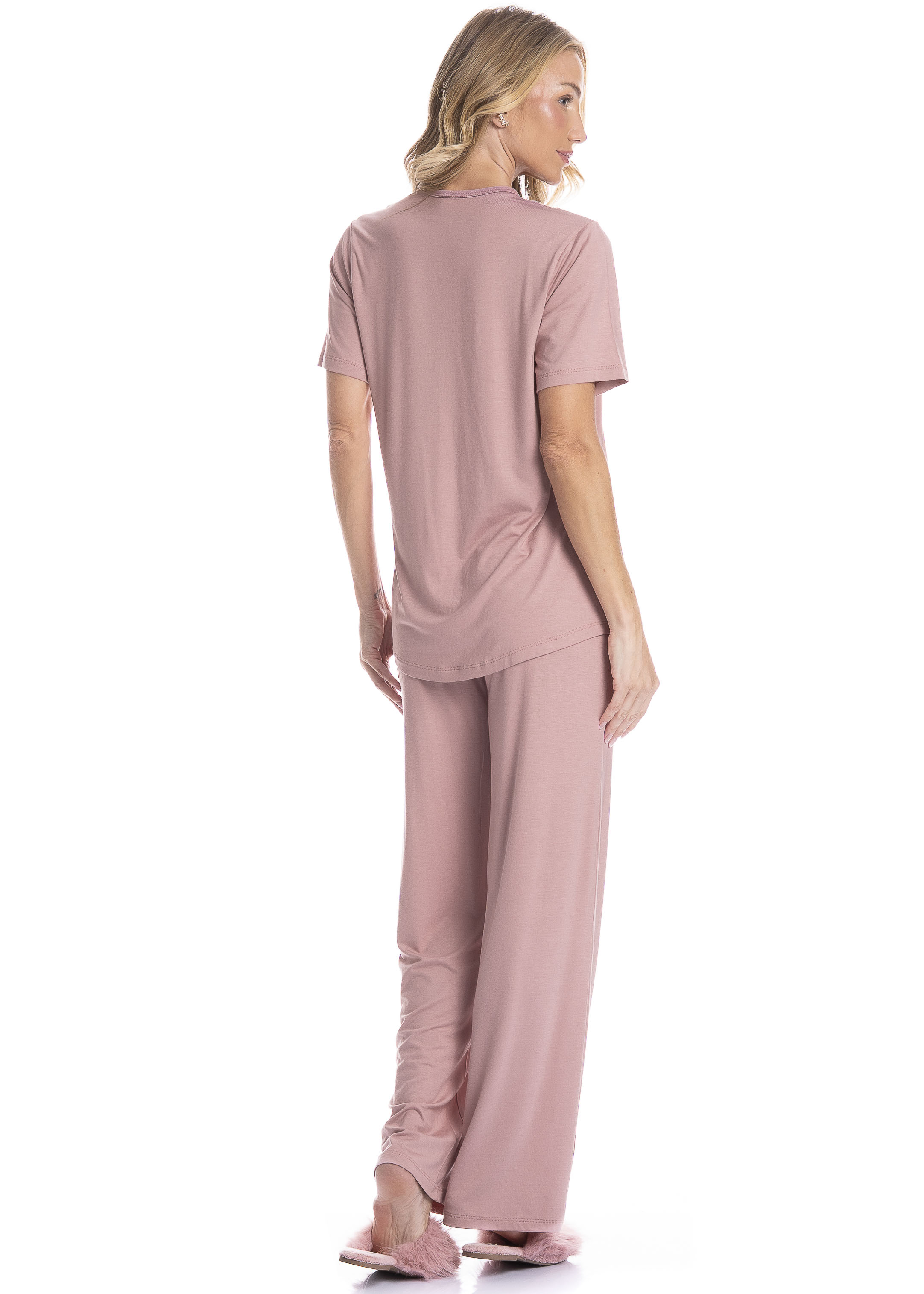 Pijama Americano Longo Feminino Laise - Imagem 2 - Mobile