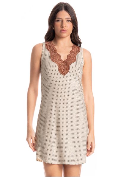 Camisão Feminino Regata Maju Marrom - Imagem 1