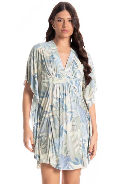 Kaftan Feminino Curto Ana Verde - Imagem 1