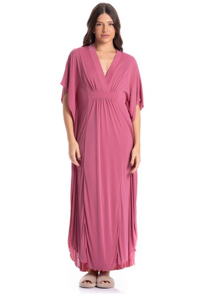 Kaftan Feminino Longo Eva Rosa-2 - Imagem 1