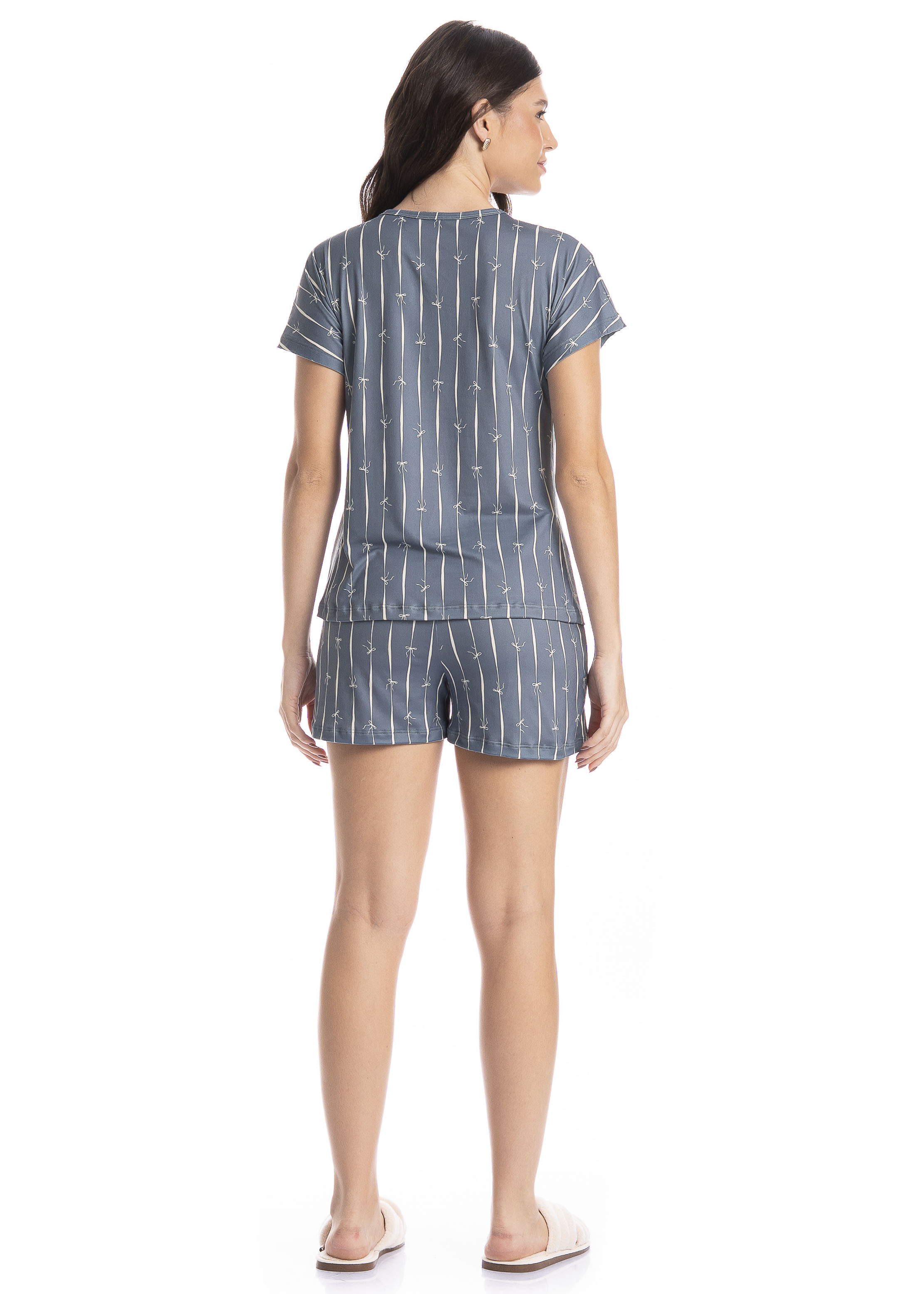 Pijama Feminino Curto Laços - Imagem 4 - Mobile