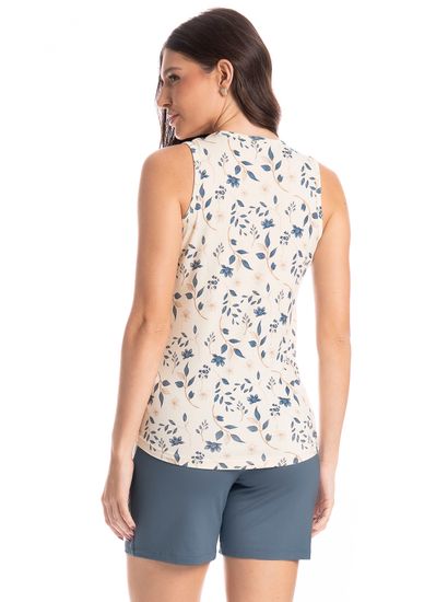 Pijama Feminino Shortão Regata Manoela - Imagem 2 - Desktop