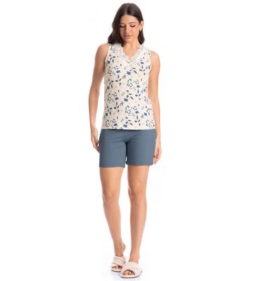 Pijama Feminino Shortão Regata Manoela - Imagem 3 - Mobile