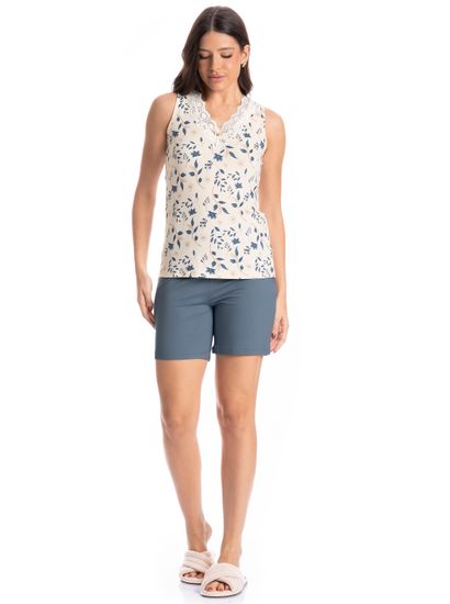 Pijama Feminino Shortão Regata Manoela - Imagem 3 - Desktop