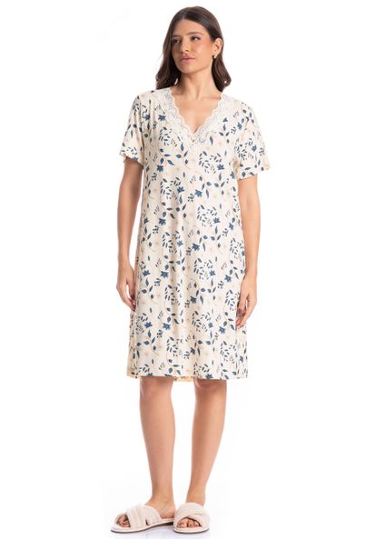 Camisão Feminino Médio Manoela Azul-2 - Imagem 1