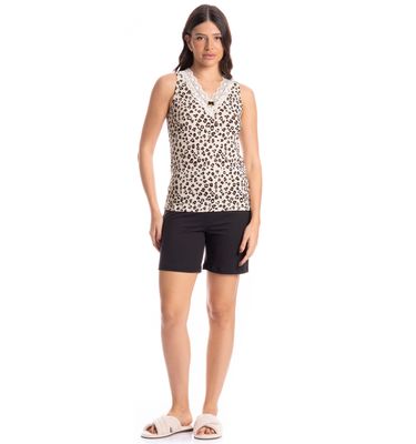Pijama Feminino Shortão Regata Carmela - Imagem 3 - Mobile