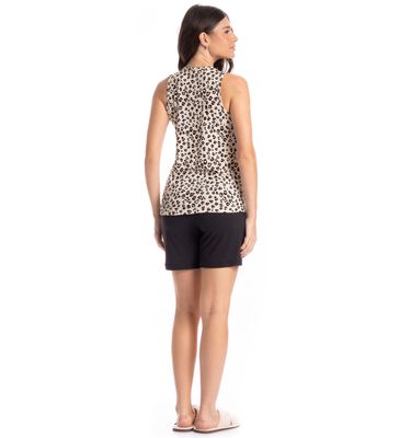 Pijama Feminino Shortão Regata Carmela - Imagem 4 - Mobile