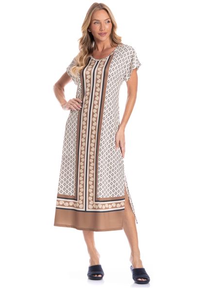 Vestido Feminino Midi Marina Branco - Imagem 1