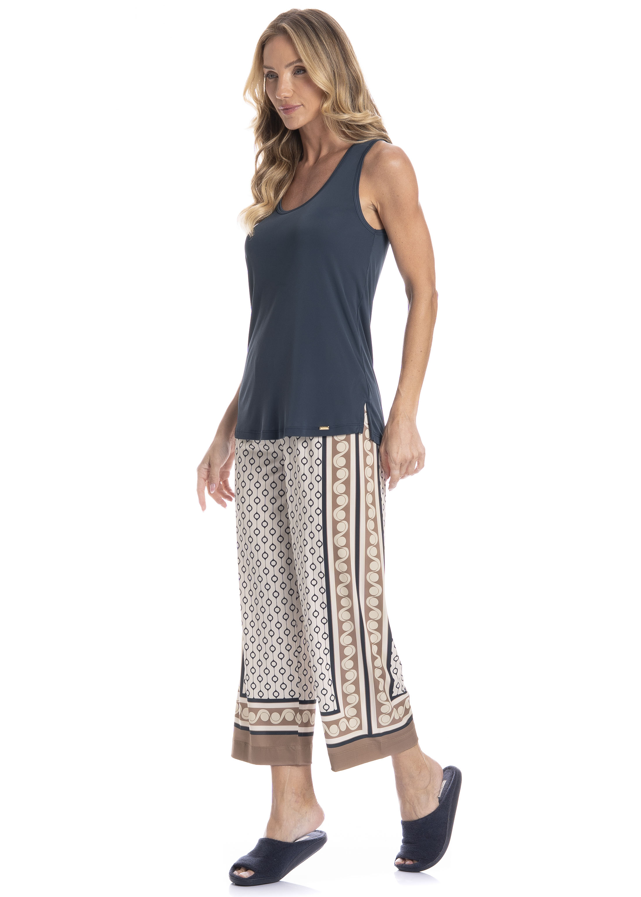 Pijama Feminino Capri Marina - Imagem 1