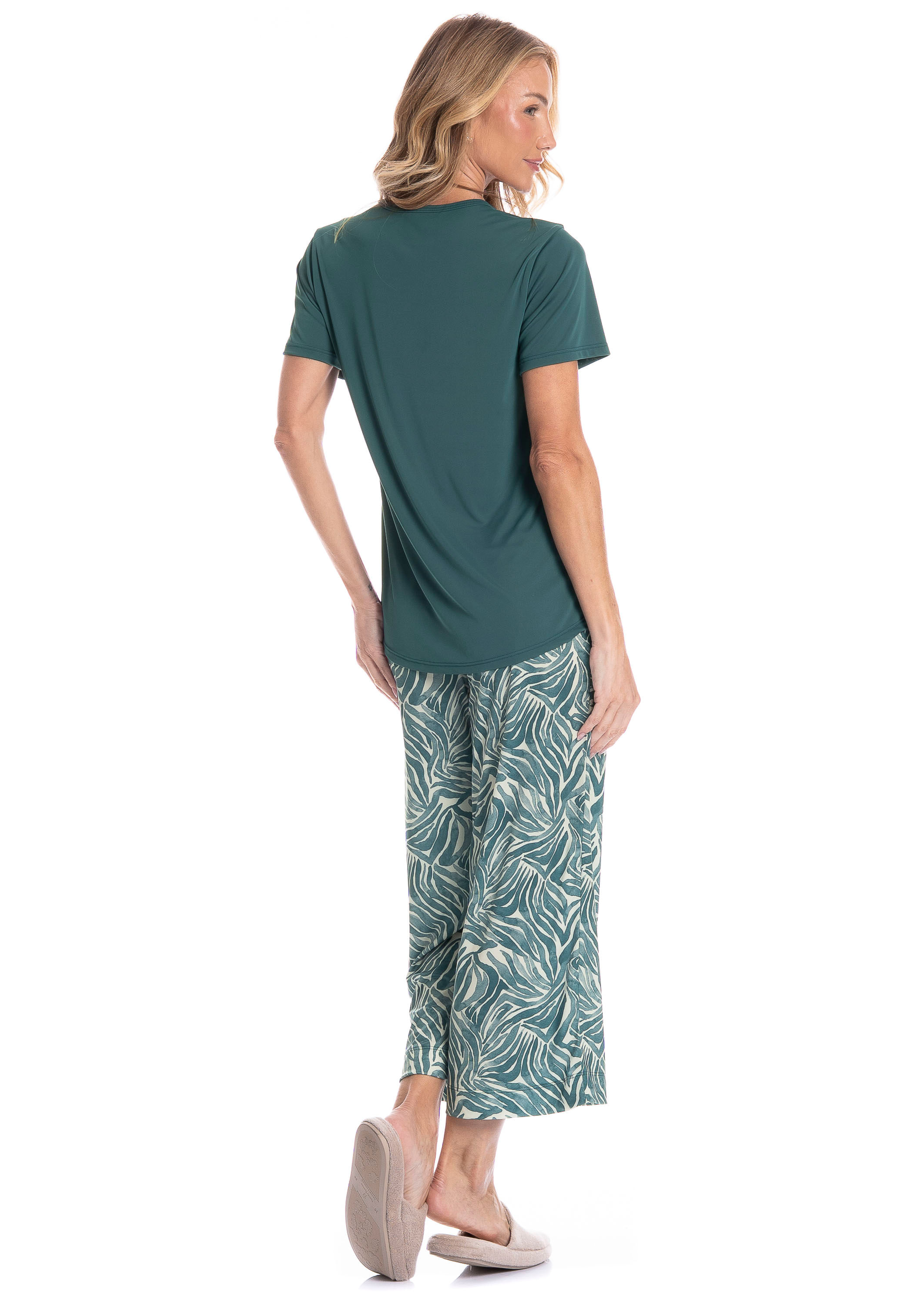 Pijama Feminino Capri Rafaela Verde - Imagem 2