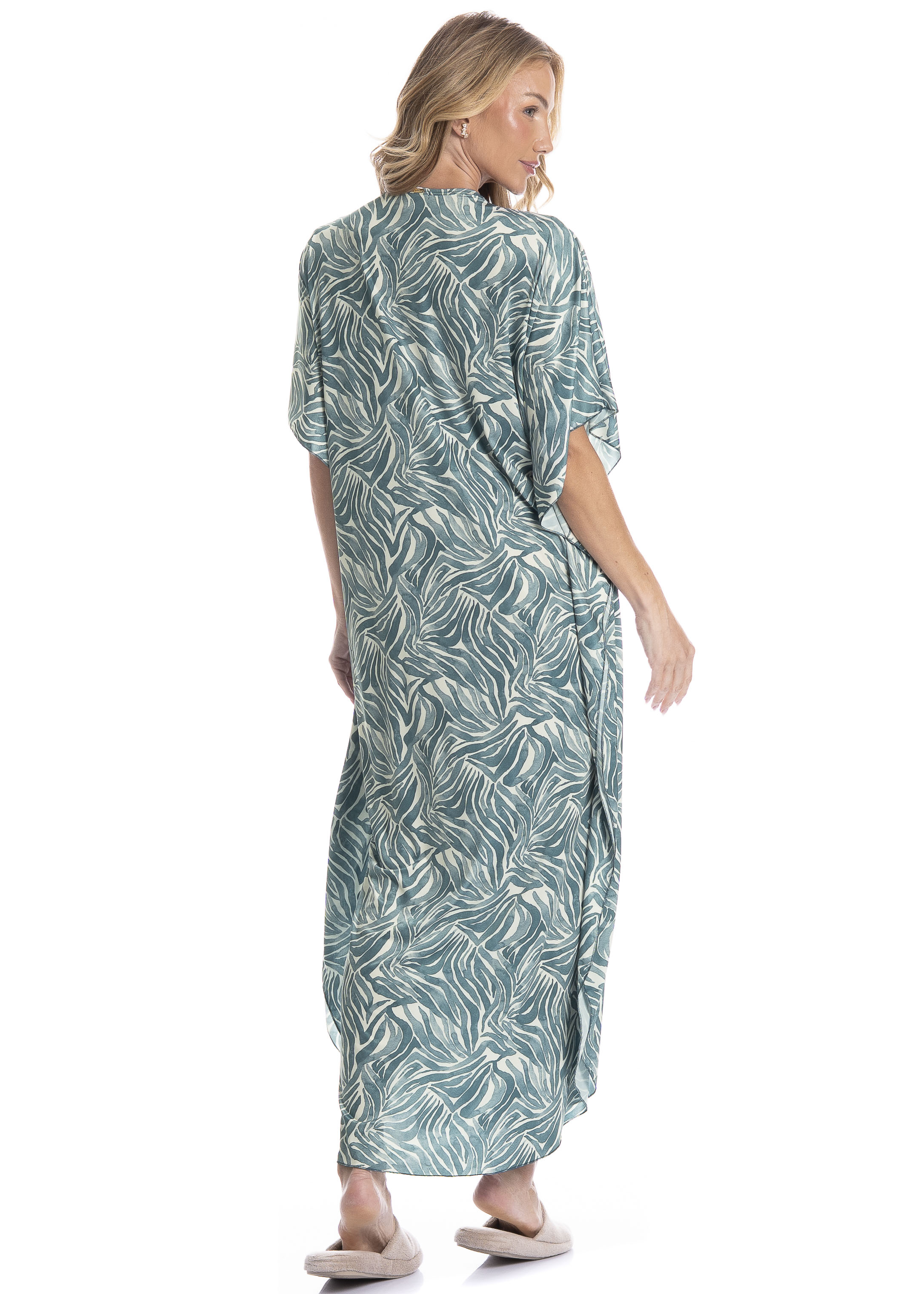 Kaftan Feminino Longo Rafaela Verde - Imagem 2
