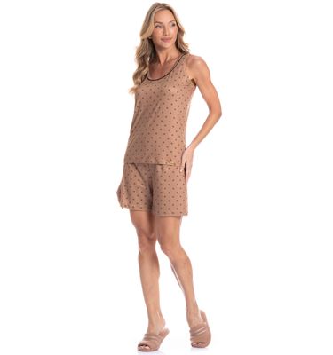 Pijama Feminino Regata Shortão Betina - Imagem 3 - Mobile
