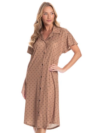 Camisão Feminino Abotoado Médio Betina - Imagem 3 - Desktop