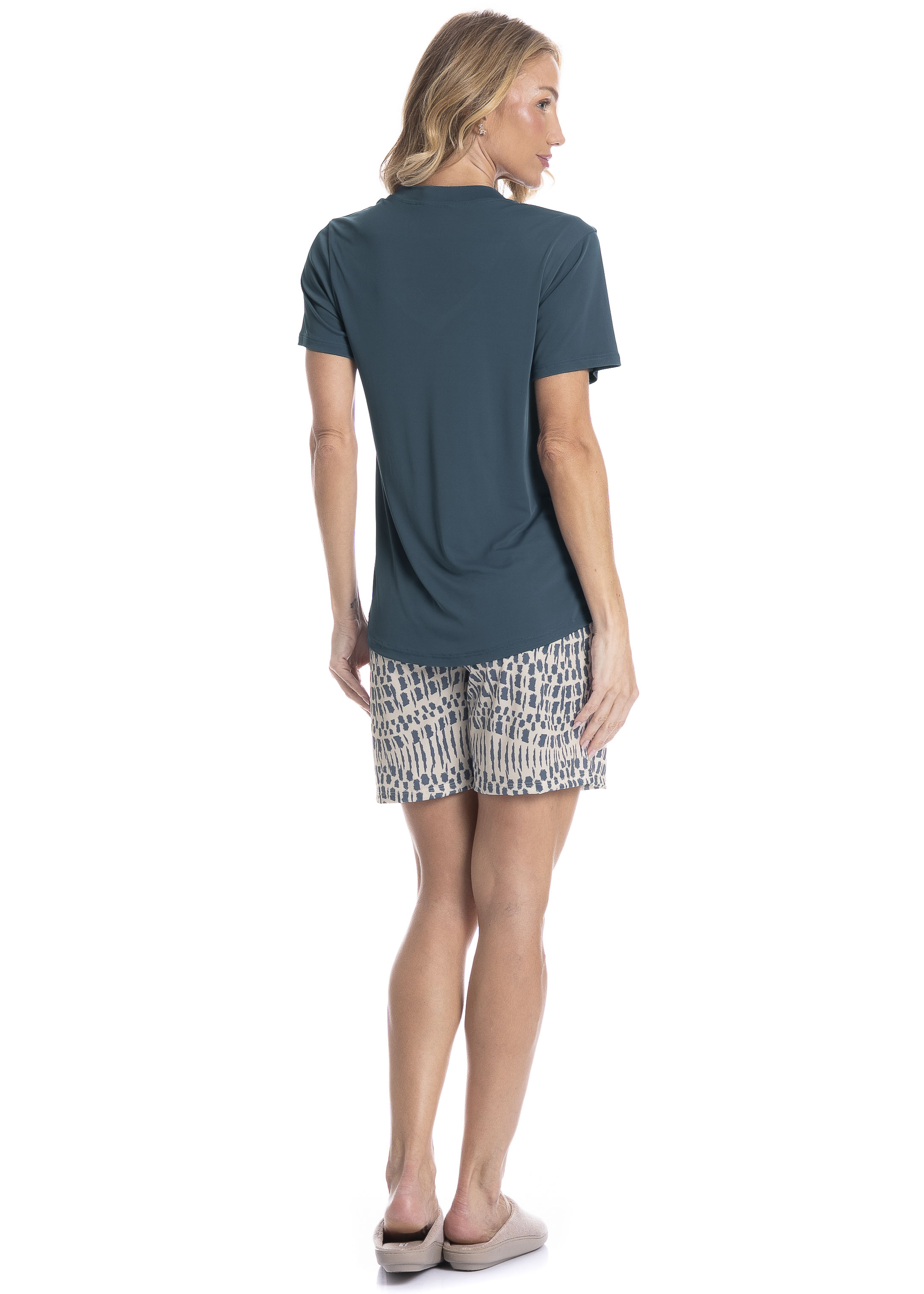 Pijama Feminino Shortão Júlia - Imagem 4 - Mobile