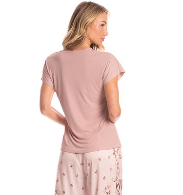 Pijama Feminino Longo Manga Curta Afrodite - Imagem 4 - Mobile