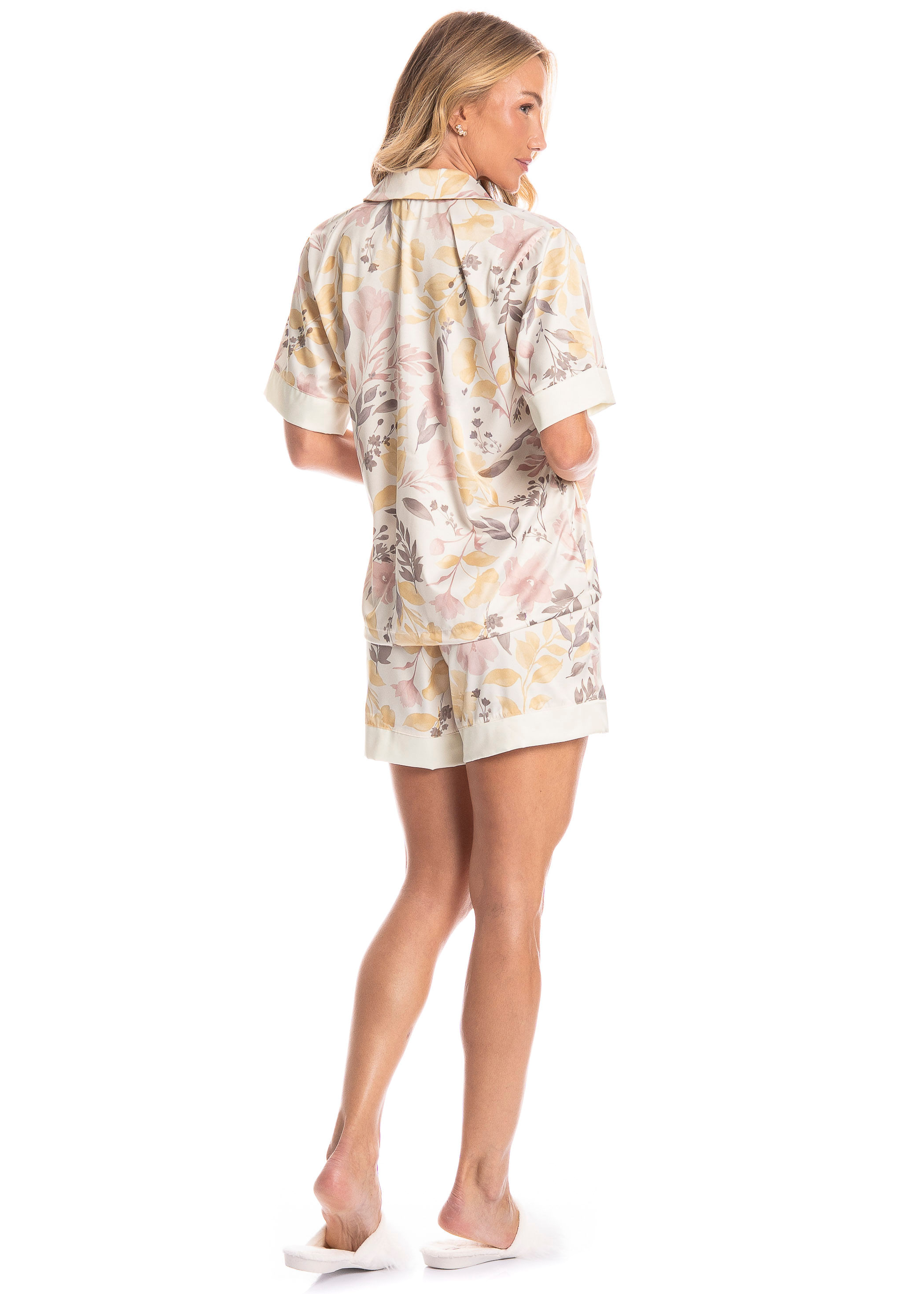 Pijama Americano Feminino Curto Stela - Imagem 4 - Mobile