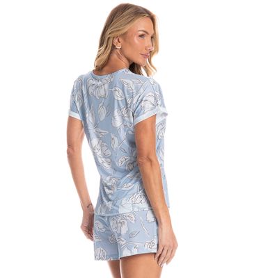 Pijama Feminino Curto Flora - Imagem 2 - Mobile