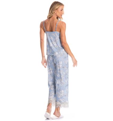 Pijama Feminino Capri Flora - Imagem 2 - Mobile