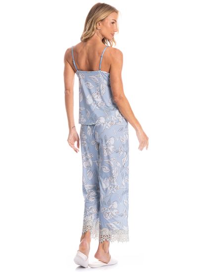 Pijama Feminino Capri Flora - Imagem 2 - Desktop