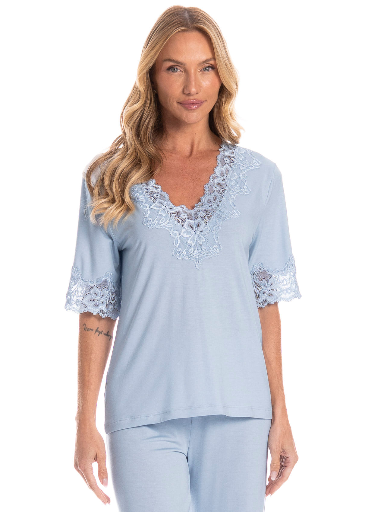 Pijama Feminino Capri Aurora - Imagem 3 - Mobile