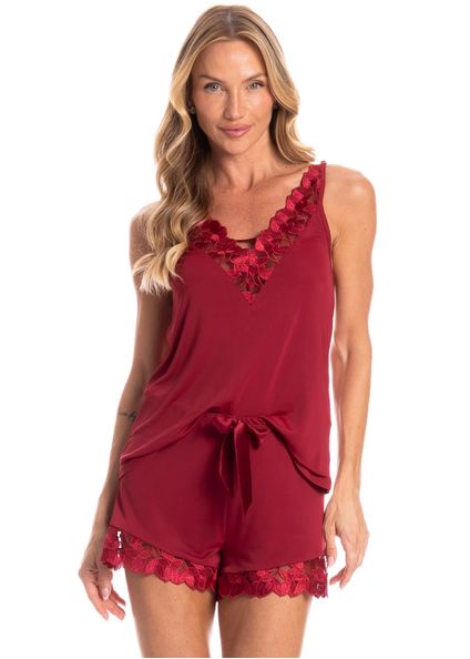 Short Doll Mini Feminino Zoe Vermelho - Imagem 1