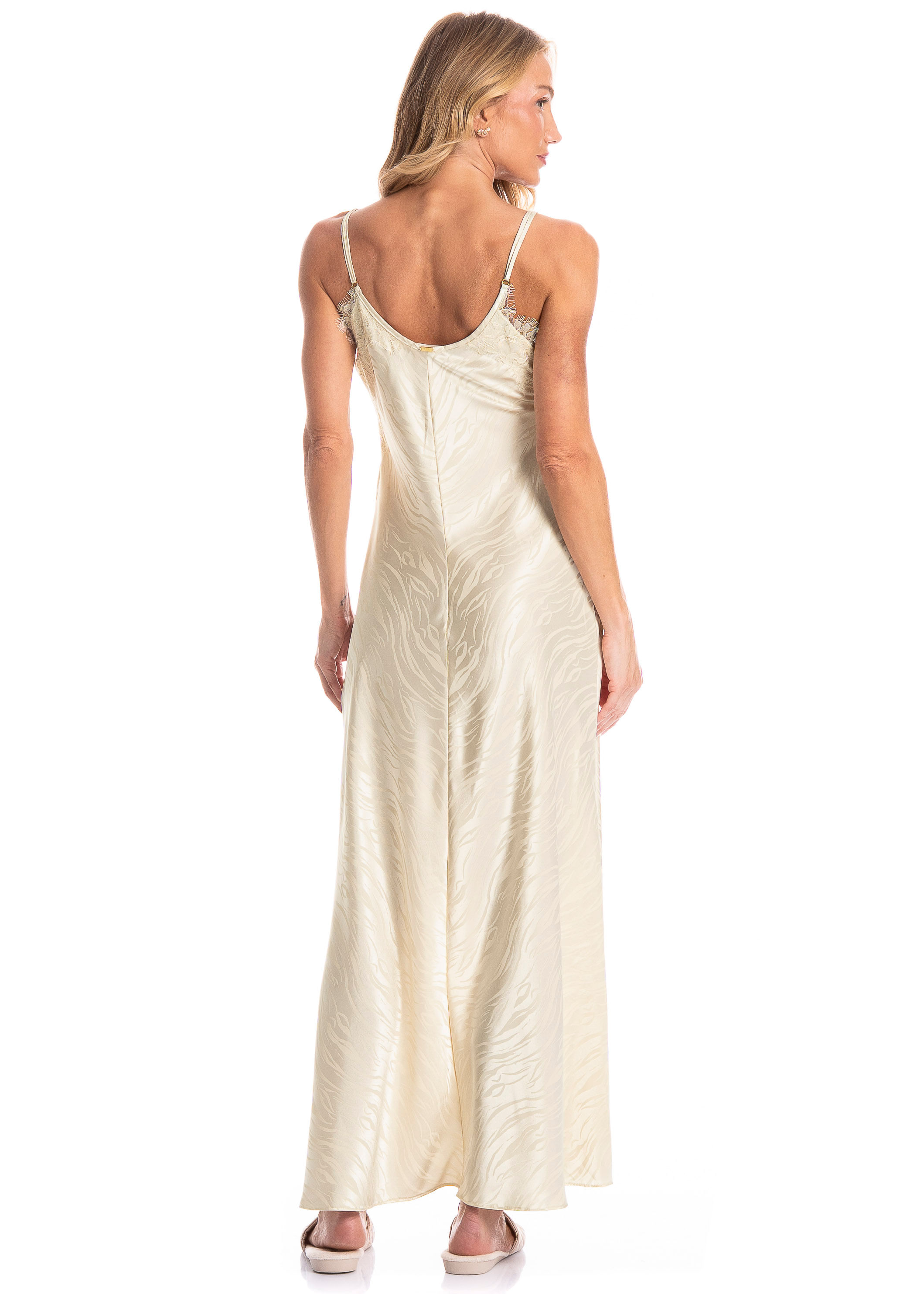 Camisola Feminina Longa Ceci Isa Branco - Imagem 2