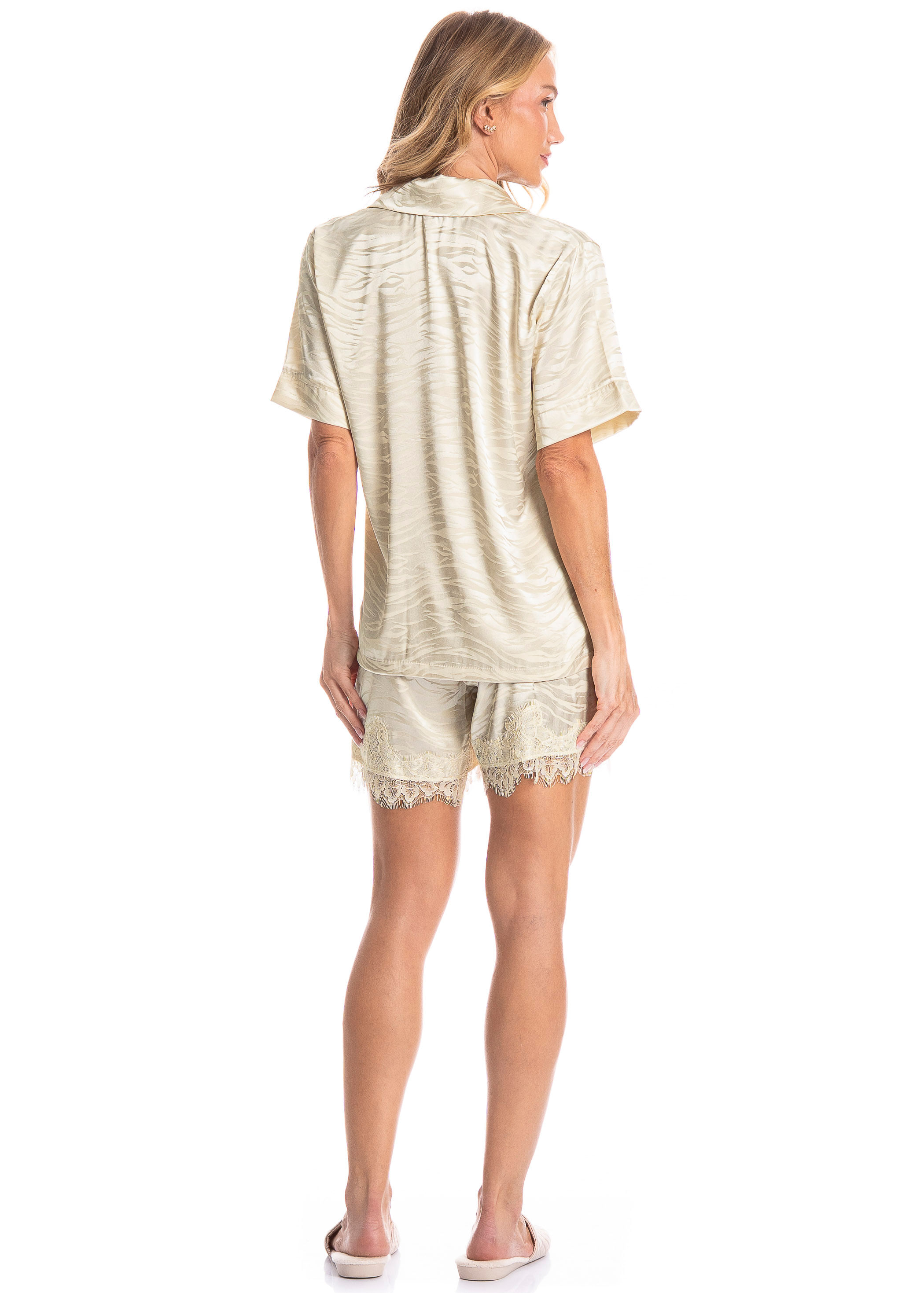 Pijama Americano Feminino Curto Isa - Imagem 4 - Mobile