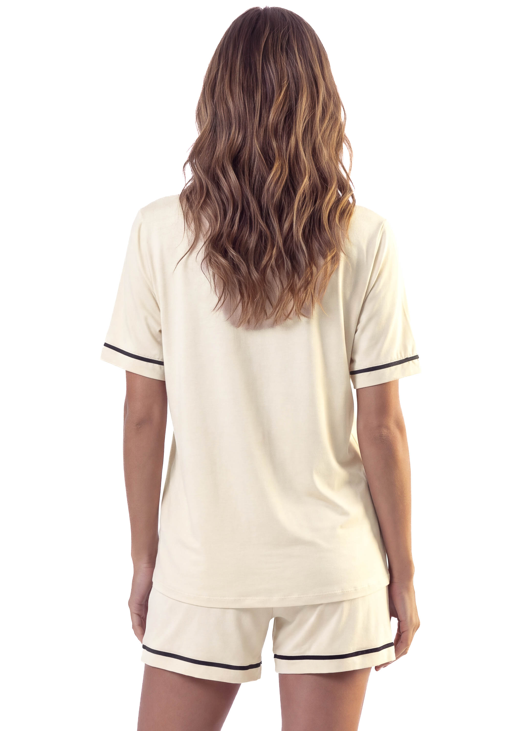 Pijama Americano Feminino Curto Mellow - Imagem 2 - Mobile