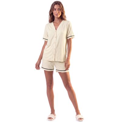 Pijama Americano Feminino Curto Mellow - Imagem 3 - Mobile